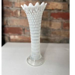 Northwood Glass Diamond Point Opalescent ruffle top